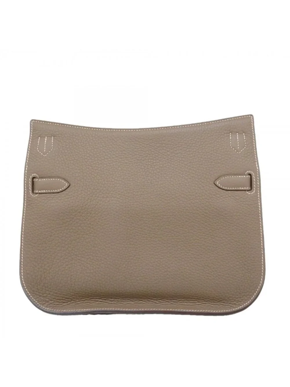 Hermes Shoulder Bag Gipsiere 28 Taurillon Clemence Etoupe Silver